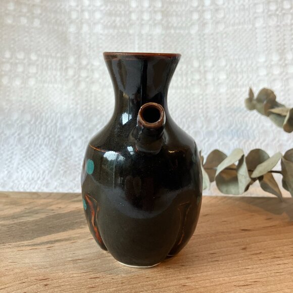 Share Used Japanese Style Ceramic Soy Sauce Dispenser Bottle Horizontal Pourer, - Picture 4 of 7